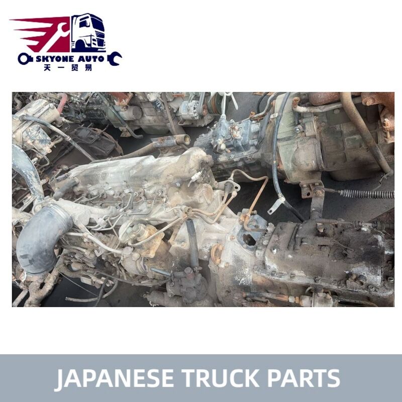 قطع غيار الشاحنات اليابانية تركيب المحرك المستخدم للشاحنة HINO 500 RANGER J08C J08CT Hino محرك يد ثانية