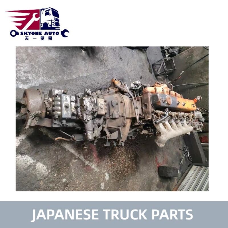 قطع غيار الشاحنة اليابانية المستخدمة المحرك مع ناقل 6 سرعات حالة جيدة لـ ISUZU FTR 6BG1 للبيع قطع غيار Isuzu المستخدمة