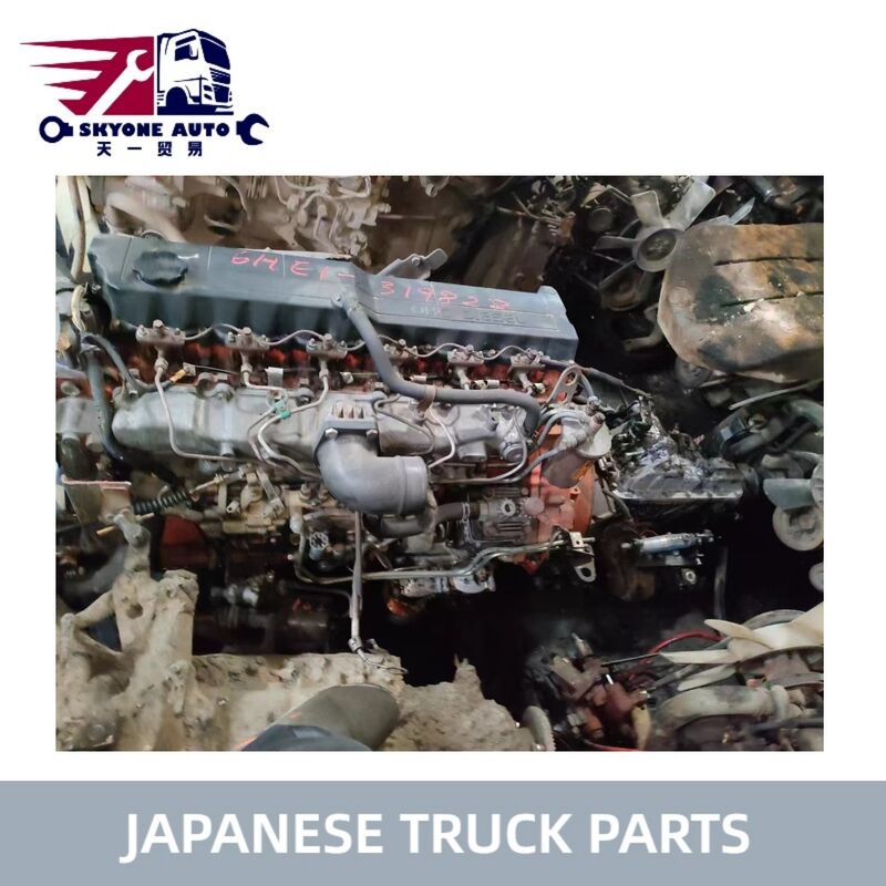 قطع غيار الشاحنات اليابانية المستخدمة المحرك مع ناقل الحركة بحالة جيدة لـ ISUZU FSR FVR 6HE1 للبيع قطع غيار ايسوزو المستعملة